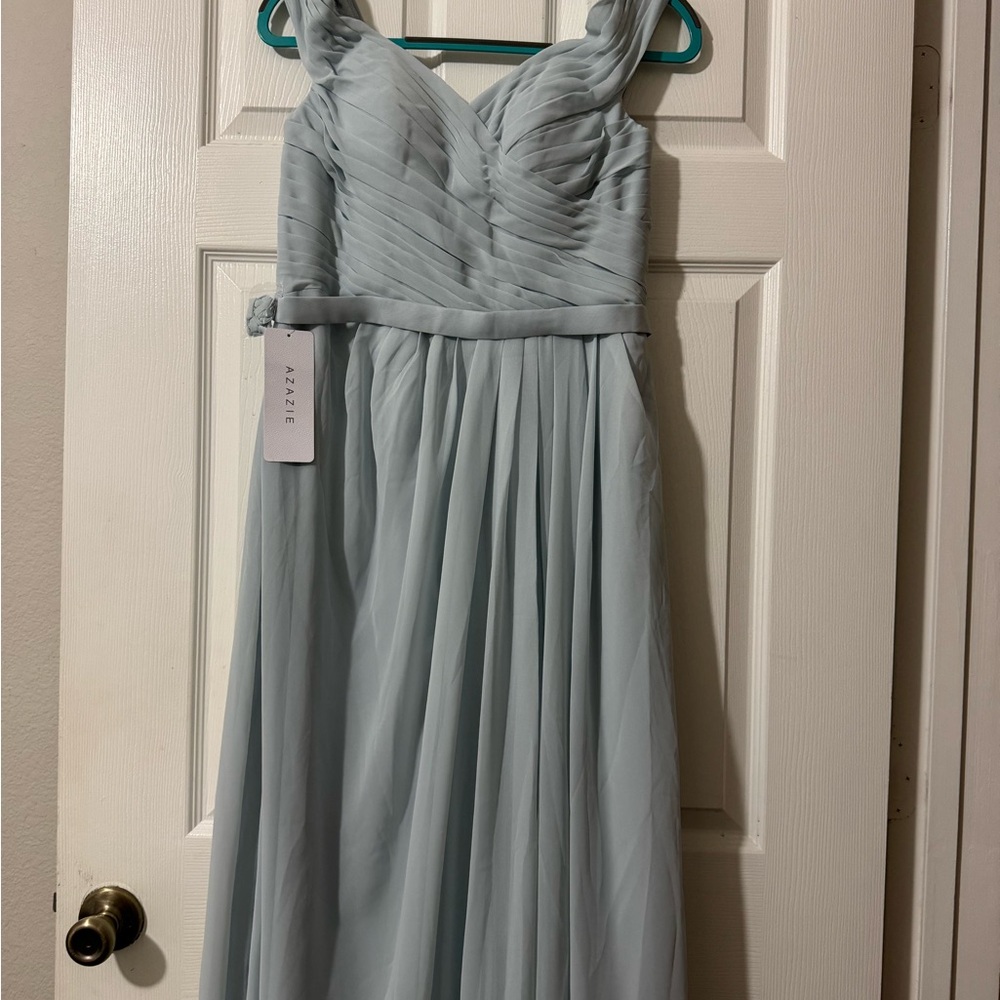 Azazie Blue Formal Dress with Timeless Elegance